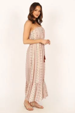 Halliday Strapless Midi Dress - Tan Print 21 Halliday Strapless Midi Dress - Tan Print -Dress Shop petal and pup usa dresses halliday strapless midi dress tan print 33810830000305