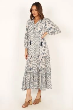 Harper Long Sleeve Maxi Dress - Seaside 21 Harper Long Sleeve Maxi Dress - Seaside -Dress Shop petal and pup usa dresses harper long sleeve maxi dress seaside 33829477777585