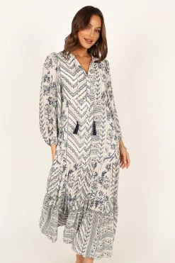 Harper Long Sleeve Maxi Dress - Seaside 22 Harper Long Sleeve Maxi Dress - Seaside -Dress Shop petal and pup usa dresses harper long sleeve maxi dress seaside 33829477810353