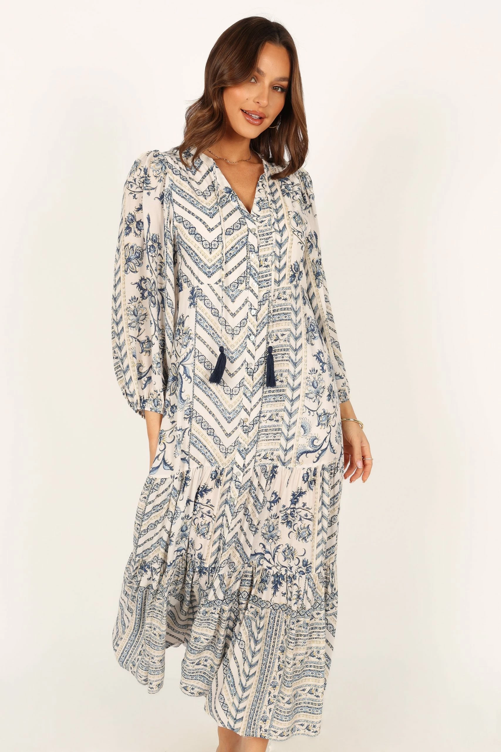 Harper Long Sleeve Maxi Dress - Seaside 11 Harper Long Sleeve Maxi Dress - Seaside - Image 11