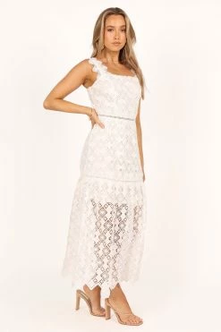 Harper Midi Lace Dress - White -Dress Shop petal and pup usa dresses harper midi lace dress white 33537218642097