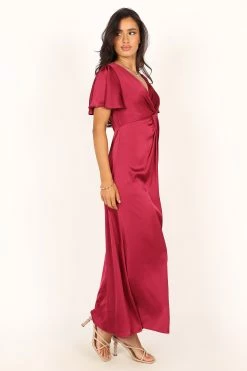 Hathaway Midi Dress - Berry -Dress Shop petal and pup usa dresses hathaway midi dress berry 33829484003505 1
