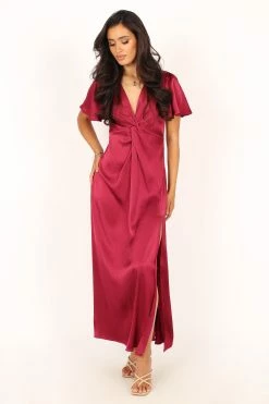 Hathaway Midi Dress - Berry -Dress Shop petal and pup usa dresses hathaway midi dress berry 33829484101809 1