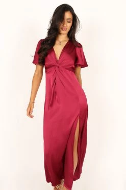 Hathaway Midi Dress - Berry -Dress Shop petal and pup usa dresses hathaway midi dress berry 33829484167345 1