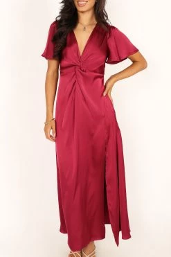 Hathaway Midi Dress - Berry -Dress Shop petal and pup usa dresses hathaway midi dress berry 33829484232881