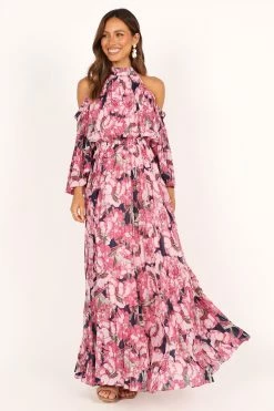 Hilary Pleated Maxi Dress - Pink Floral 13 Hilary Pleated Maxi Dress - Pink Floral -Dress Shop petal and pup usa dresses hilary pleated maxi dress pink floral 33537191805105