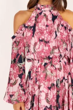 Hilary Pleated Maxi Dress - Pink Floral 14 Hilary Pleated Maxi Dress - Pink Floral -Dress Shop petal and pup usa dresses hilary pleated maxi dress pink floral 33537191837873