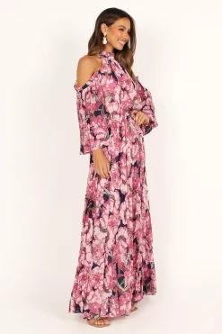 Hilary Pleated Maxi Dress - Pink Floral 17 Hilary Pleated Maxi Dress - Pink Floral -Dress Shop petal and pup usa dresses hilary pleated maxi dress pink floral 33537191936177
