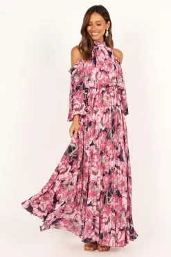 Hilary Pleated Maxi Dress - Pink Floral 19 Hilary Pleated Maxi Dress - Pink Floral -Dress Shop petal and pup usa dresses hilary pleated maxi dress pink floral 33537192001713