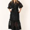 Izzy Long Sleeve Maxi Dress - Black