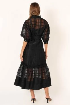 Izzy Long Sleeve Maxi Dress - Black -Dress Shop petal and pup usa dresses izzy long sleeve maxi dress black 34007551082673