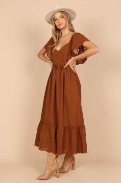 Jacinda Maxi Dress - Chocolate -Dress Shop petal and pup usa dresses jacinda maxi dress chocolate 32465629479089