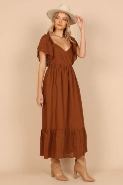 Jacinda Maxi Dress - Chocolate -Dress Shop petal and pup usa dresses jacinda maxi dress chocolate 32465629511857