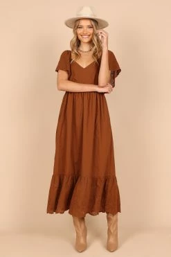 Jacinda Maxi Dress - Chocolate -Dress Shop petal and pup usa dresses jacinda maxi dress chocolate 32465629544625