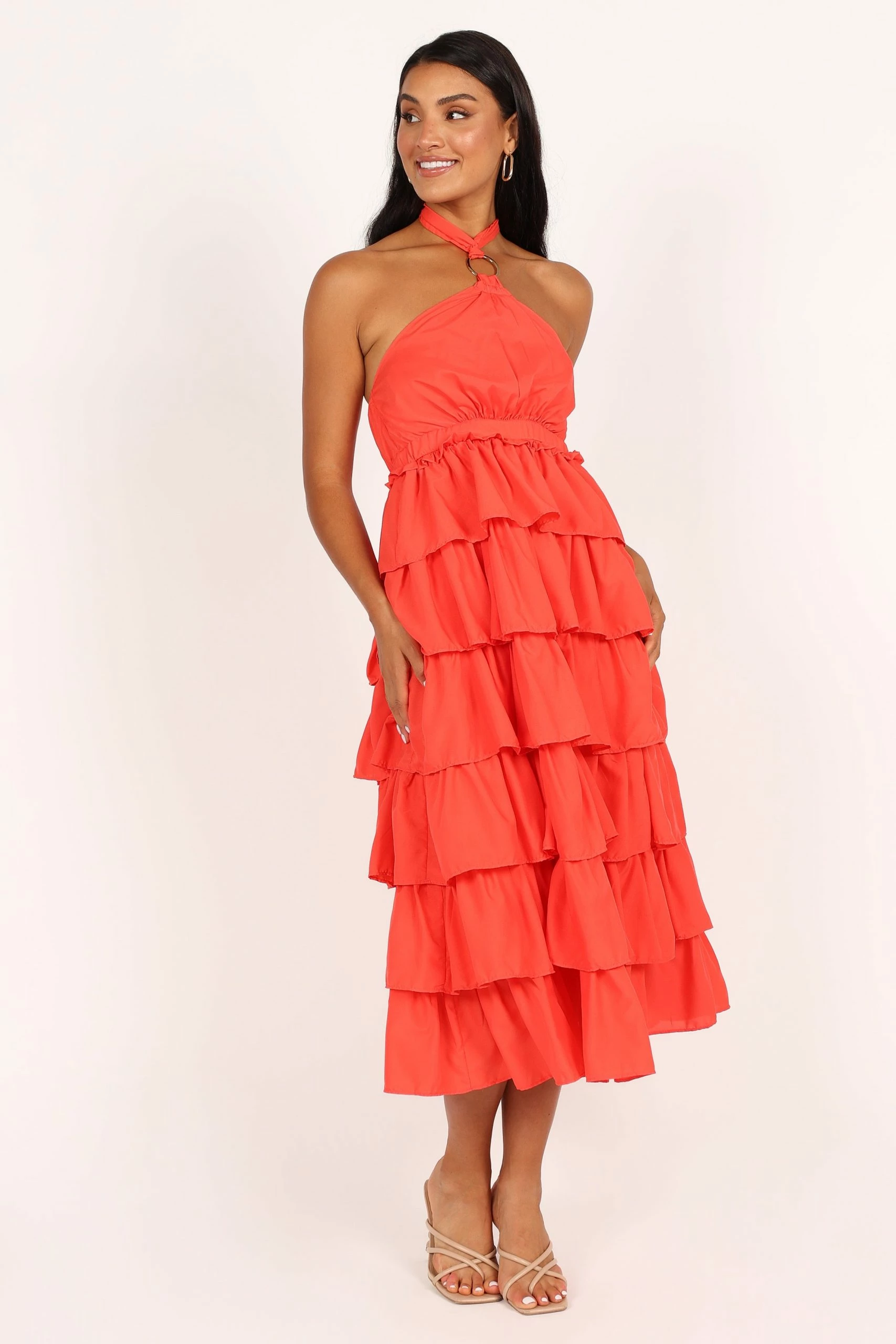 Jojo Midi Dress - Bright Punch 1 Jojo Midi Dress - Bright Punch