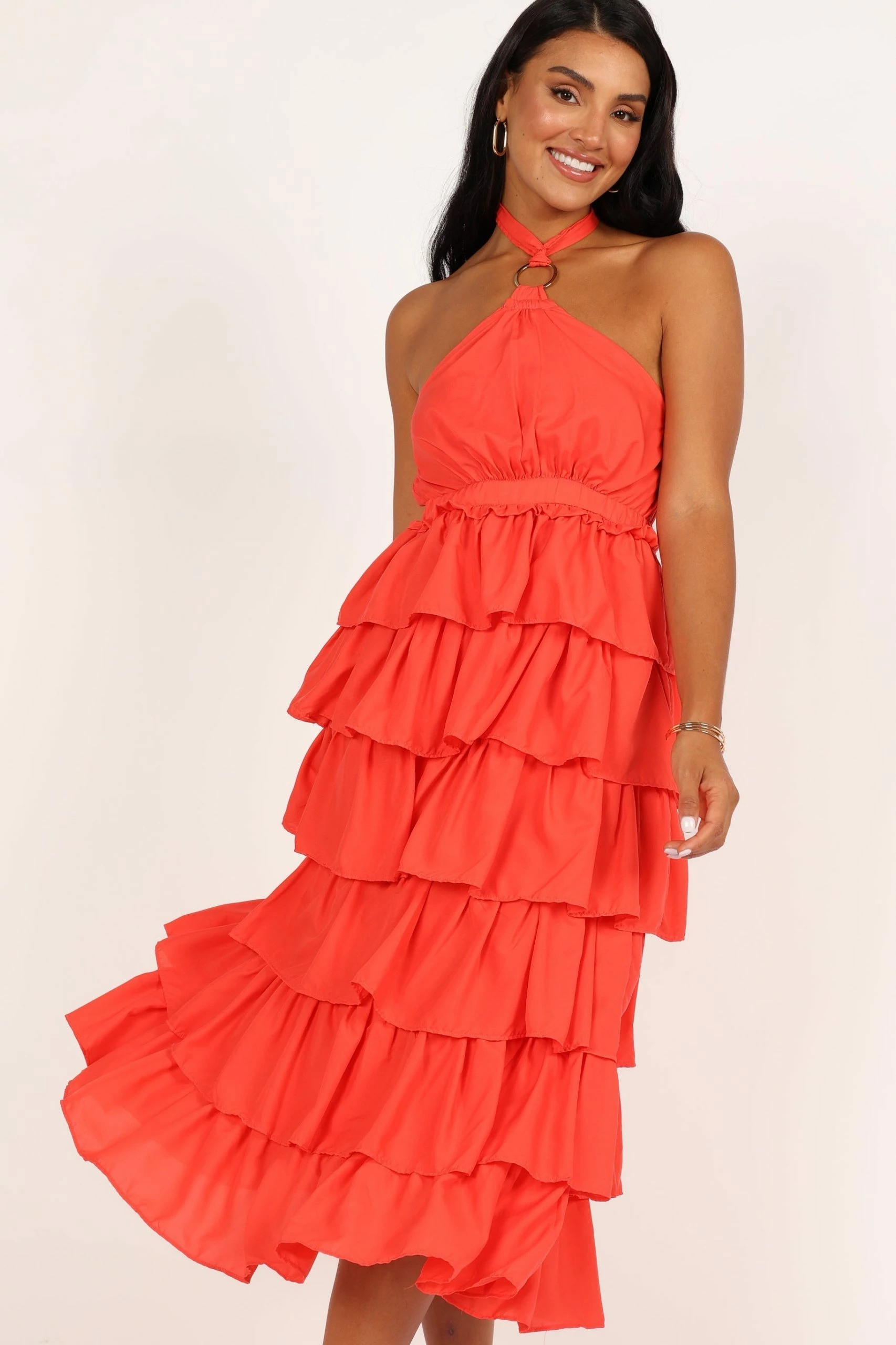 Jojo Midi Dress - Bright Punch 2 Jojo Midi Dress - Bright Punch - Image 2