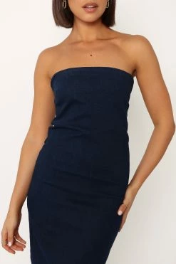Jojo Strapless Maxi Dress - Dark Denim -Dress Shop petal and pup usa dresses jojo strapless maxi dress dark denim 33951042896049