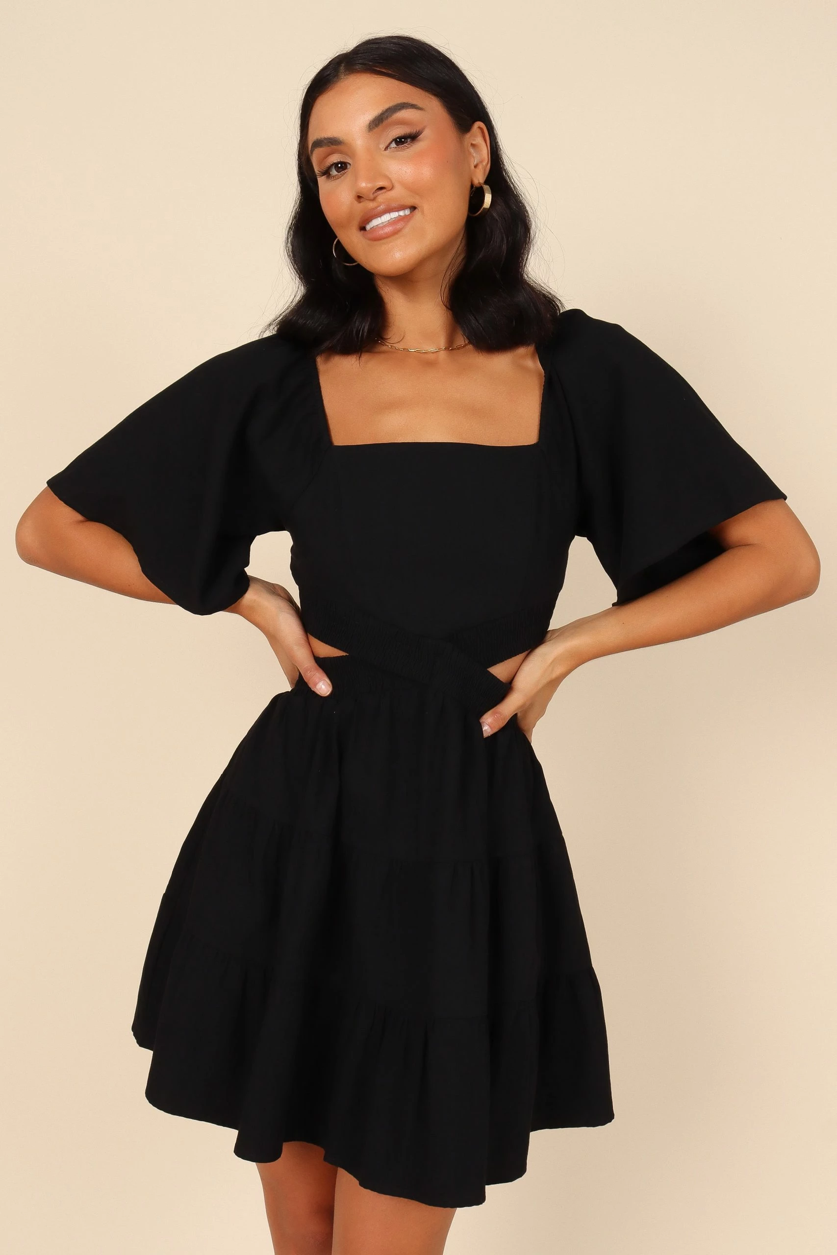 Jordyn Cut Out Mini Dress - Black 1 Jordyn Cut Out Mini Dress - Black