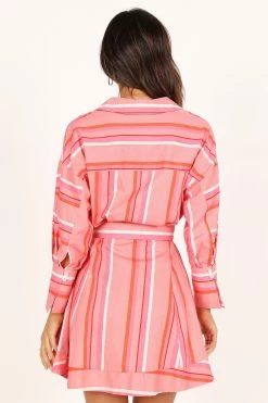 Julia Belted Mini Dress - Pink Stripe 14 Julia Belted Mini Dress - Pink Stripe -Dress Shop petal and pup usa dresses julia belted mini dress pink stripe 33488430694577