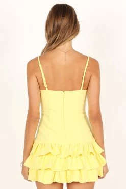 Junee Mini Dress - Lemon -Dress Shop petal and pup usa dresses junee mini dress lemon 33752451711153