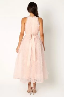 Kai Textured Midi Dress - Blush -Dress Shop petal and pup usa dresses kai textured midi dress blush 34024231436465