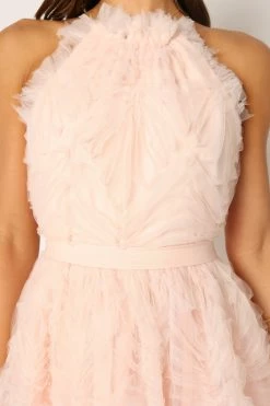 Kai Textured Midi Dress - Blush -Dress Shop petal and pup usa dresses kai textured midi dress blush 34024231534769