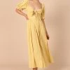 Kamea Tie Front Midi Dress - Mustard