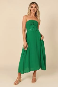 Kate Belted Dress - Green -Dress Shop petal and pup usa dresses kate belted dress green 32146905268401