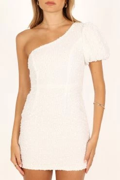 Khloe Mini Dress - White -Dress Shop petal and pup usa dresses khloe mini dress white 33815350411441