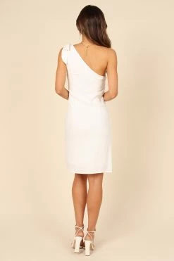 Kinley One Shoulder Dress - White -Dress Shop petal and pup usa dresses kinley one shoulder dress white 32164323983537