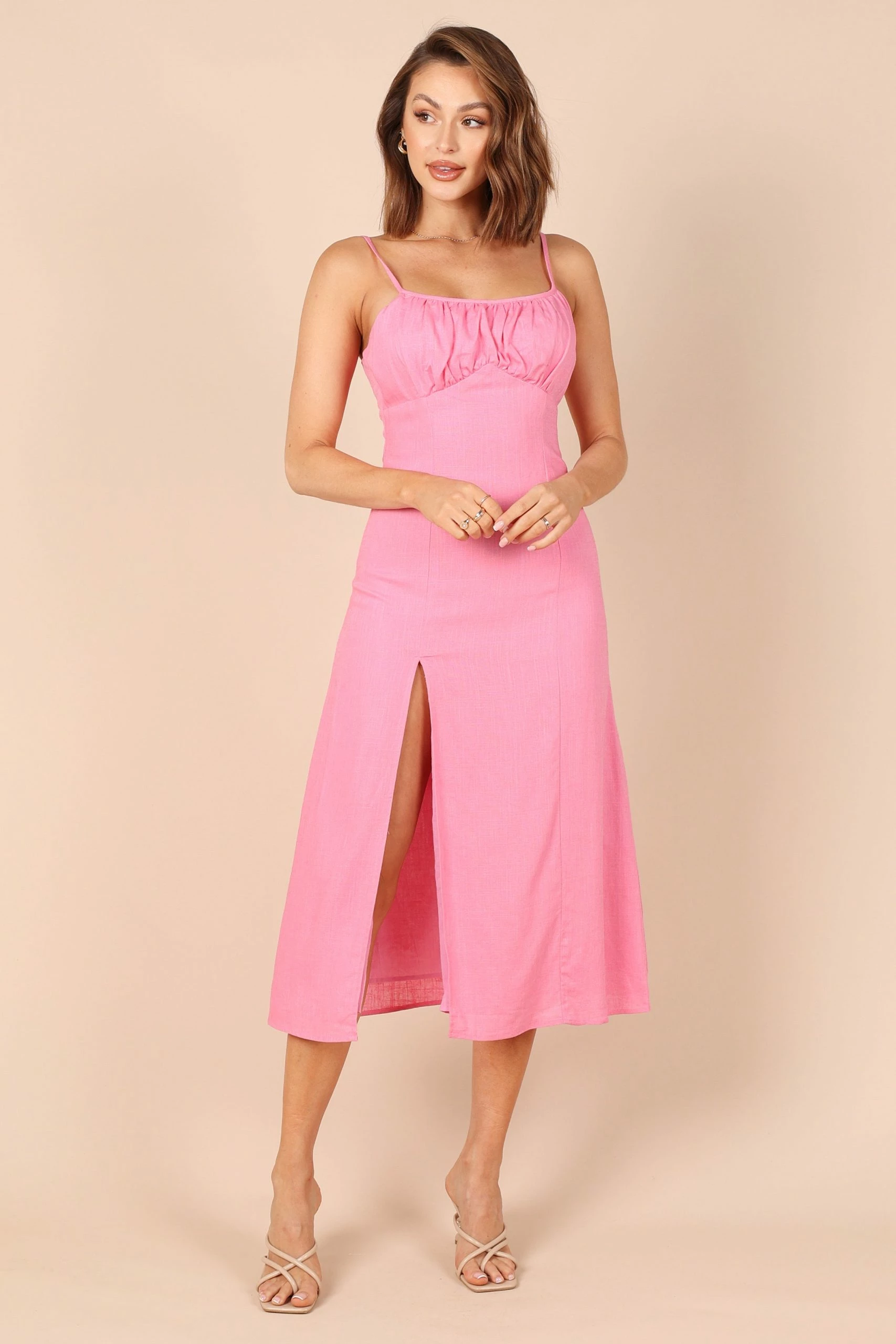 Krystal Midi Dress - Hot Pink 6 Krystal Midi Dress - Hot Pink - Image 6