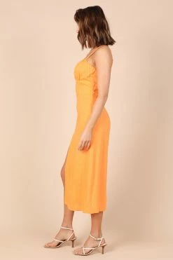 Krystal Midi Dress - Tangerine -Dress Shop petal and pup usa dresses krystal midi dress tangerine 32257854832817