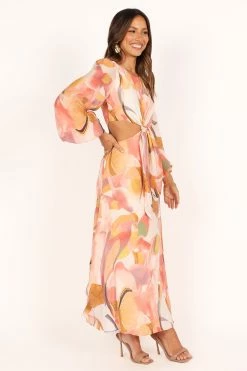 Laquin Long Sleeve Maxi Dress - Pink -Dress Shop petal and pup usa dresses laquin long sleeve maxi dress pink 33453774373041