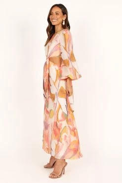 Laquin Long Sleeve Maxi Dress - Pink -Dress Shop petal and pup usa dresses laquin long sleeve maxi dress pink 33453982548145