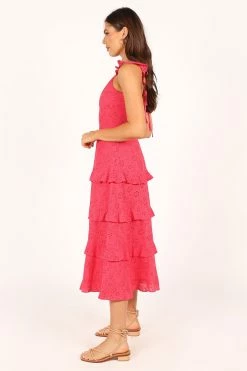 Lillian Midi Dress - Pink -Dress Shop petal and pup usa dresses lillian midi dress pink 33612354584753