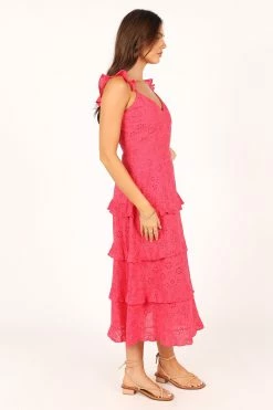 Lillian Midi Dress - Pink -Dress Shop petal and pup usa dresses lillian midi dress pink 33612354650289