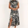 Lisbeth Midi Dress - Green Floral
