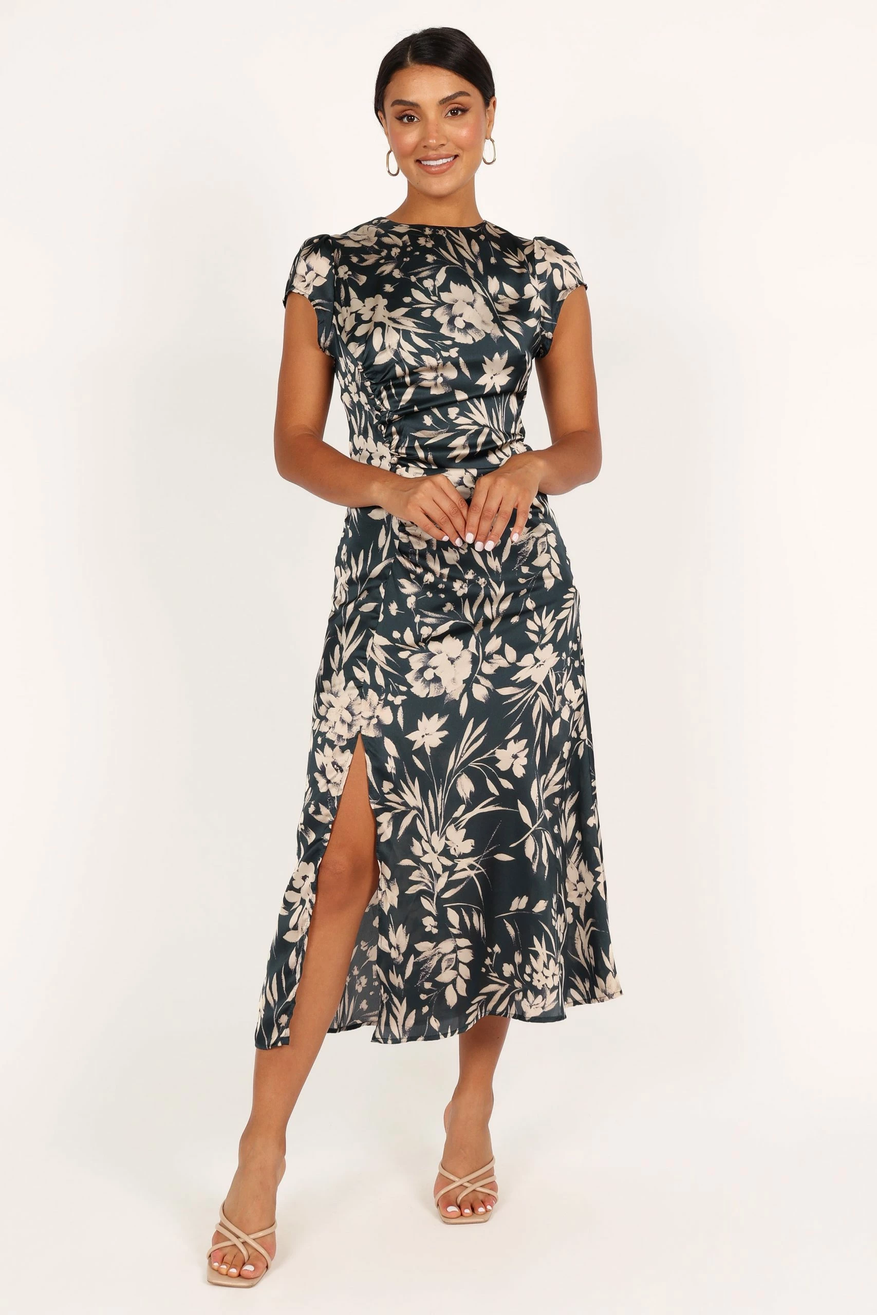 Lisbeth Midi Dress - Green Floral 1 Lisbeth Midi Dress - Green Floral