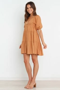 Lorey Dress - Tan -Dress Shop petal and pup usa dresses lorey dress tan 32077197410481