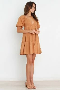Lorey Dress - Tan -Dress Shop petal and pup usa dresses lorey dress tan 32077197443249