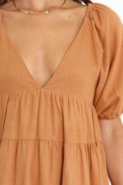 Lorey Dress - Tan -Dress Shop petal and pup usa dresses lorey dress tan 32077197541553