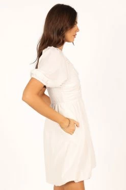 Lulee Mini Dress - White -Dress Shop petal and pup usa dresses lulee mini dress white 33612351963313