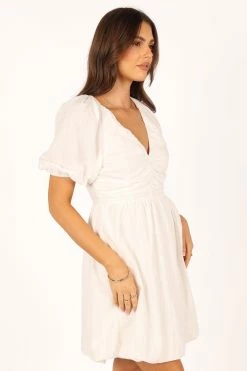 Lulee Mini Dress - White -Dress Shop petal and pup usa dresses lulee mini dress white 33612351996081