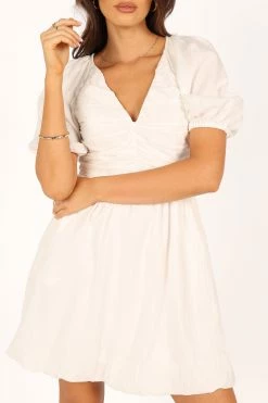 Lulee Mini Dress - White -Dress Shop petal and pup usa dresses lulee mini dress white 33612352028849