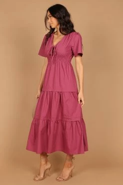 Madelyn Tiered Maxi Dress - Berry -Dress Shop petal and pup usa dresses madelyn tiered maxi dress berry 32465729716401