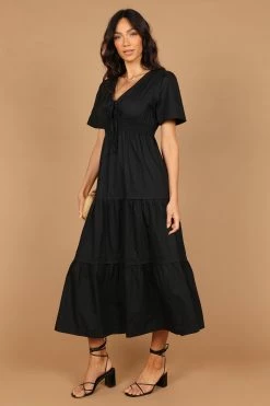 Madelyn Tiered Maxi Dress - Black -Dress Shop petal and pup usa dresses madelyn tiered maxi dress black 32465732174001