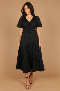 Madelyn Tiered Maxi Dress - Black -Dress Shop petal and pup usa dresses madelyn tiered maxi dress black 32465732239537