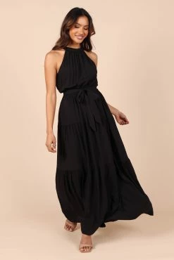 Makayla Halter Maxi Dress - Black -Dress Shop petal and pup usa dresses makayla halter maxi dress black 32257853685937