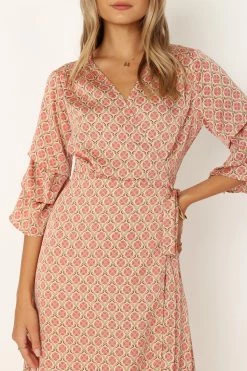 Margot Wrap Maxi Dress - Orange Print -Dress Shop petal and pup usa dresses margot wrap maxi dress orange print 33928701477041