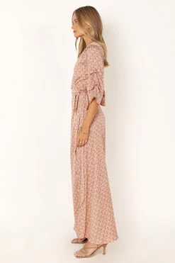 Margot Wrap Maxi Dress - Orange Print -Dress Shop petal and pup usa dresses margot wrap maxi dress orange print 33928701509809